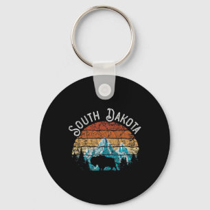 Buffalo South Dakota The Mount Rushmore State Nati Key Ring