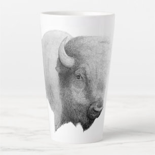 Buffalo Spirit Animal Original Art Latte Mug
