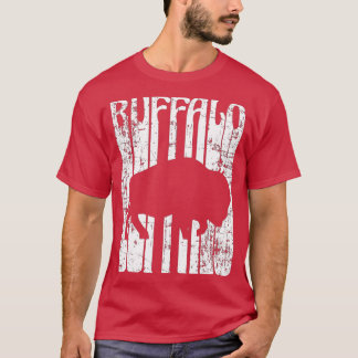 Buffalo Spirit Animal Vintage Distressed Retro Des T-Shirt