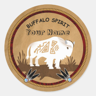 Buffalo Spirit Classic Round Sticker