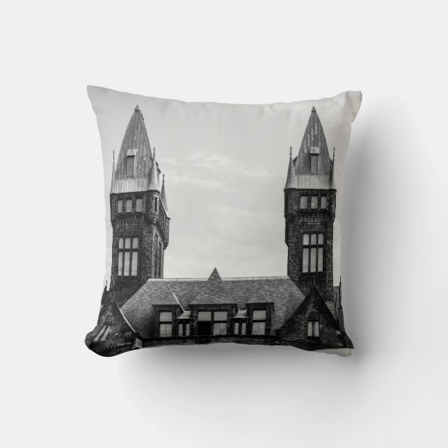 Buffalo State Psychiatric Hospital Throw Pillow (Front)