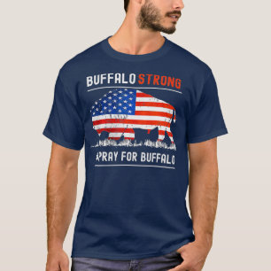 Buffalo Strong Pray For Buffalo American flag (2) T-Shirt