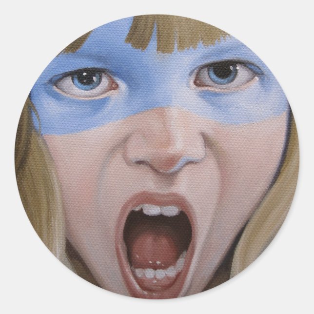 Buffalo Sunrise Classic Round Sticker (Front)