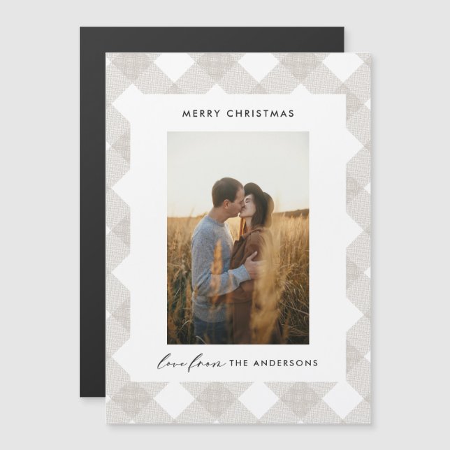 Buffalo tartan modern natural 1 photo Christmas Ho (Front/Back)