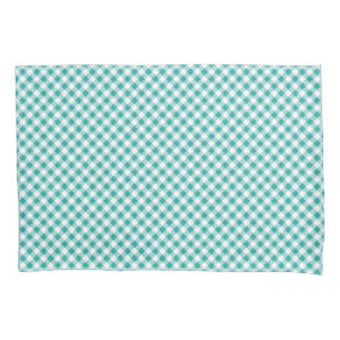 Buffalo Teal White Pillowcase