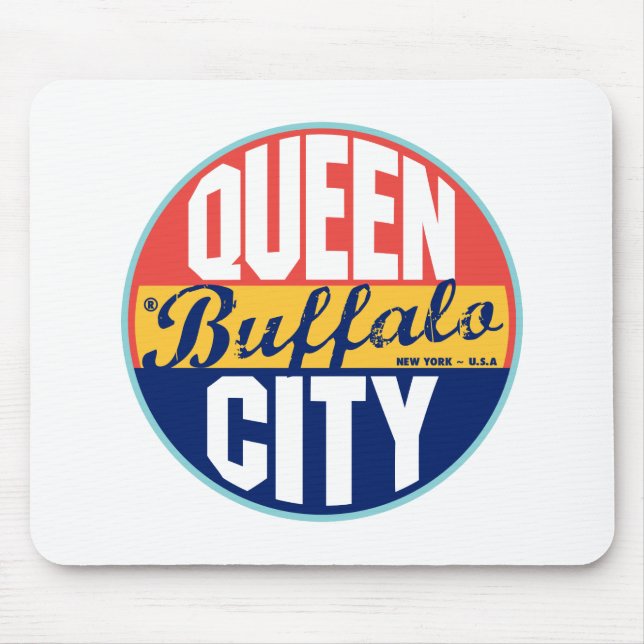 Buffalo Vintage Label Mouse Mat (Front)