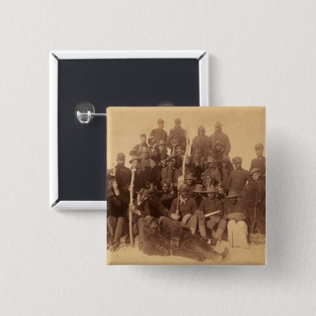 Buffalo Warriors: American Black Fighting Cavalry 15 Cm Square Badge (Front & Back)