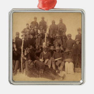 Buffalo Warriors: American Black Fighting Cavalry Metal Tree Decoration