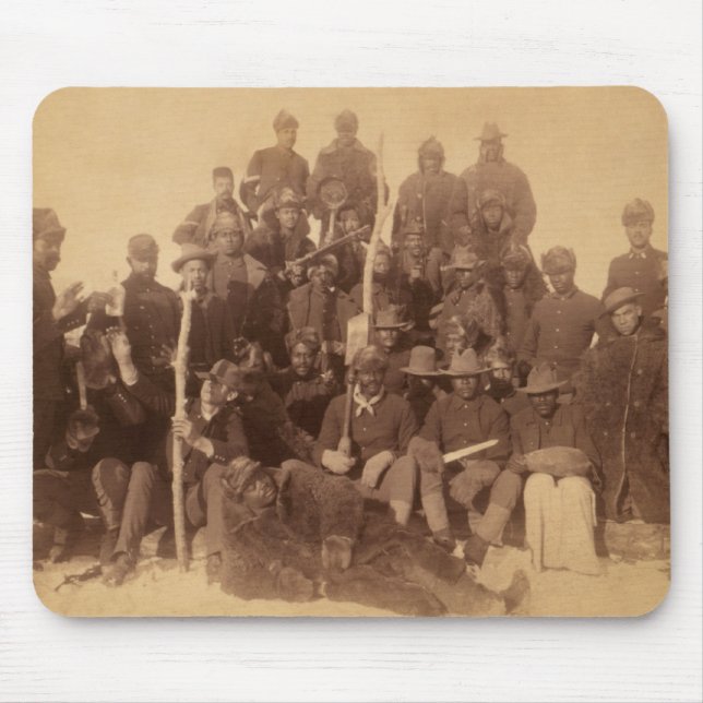 Buffalo Warriors: American Black Fighting Cavalry Mouse Mat (Front)