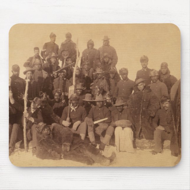 Buffalo Warriors: American Black Fighting Cavalry Mouse Mat (Front)