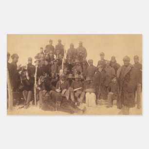 Buffalo Warriors: American Black Fighting Cavalry Rectangular Sticker