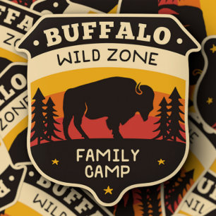 Buffalo Wild Zone Camping   Die-Cut Sticker