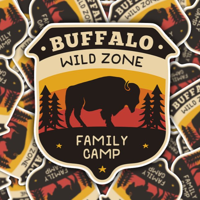 Buffalo Wild Zone Camping | Die-Cut Sticker (Creator Uploaded)