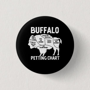 Buffalo Wildlife Petting Chart For Bison Lovers Fl 3 Cm Round Badge