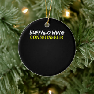 Buffalo Wing Obsessed Addict BBQ Chicken Wing Bask Ceramic Tree Decoration
