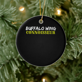 Buffalo Wing Obsessed Addict BBQ Chicken Wing Bask Ceramic Tree Decoration