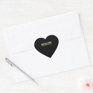 Buffalo Wing Obsessed Addict BBQ Chicken Wing Bask Heart Sticker