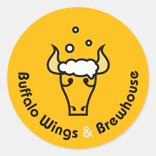 Buffalo Wings and Brewhouse Official Stickers (Front)