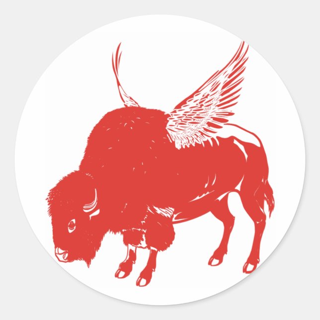 Buffalo Wings Classic Round Sticker (Front)