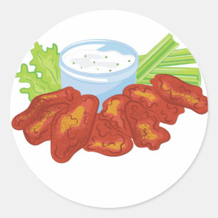 Buffalo Wings Classic Round Sticker