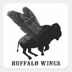 Buffalo Wings Square Sticker