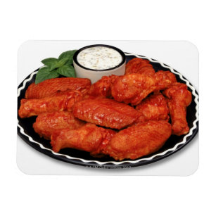 Buffalo wings with blue cheese magnet