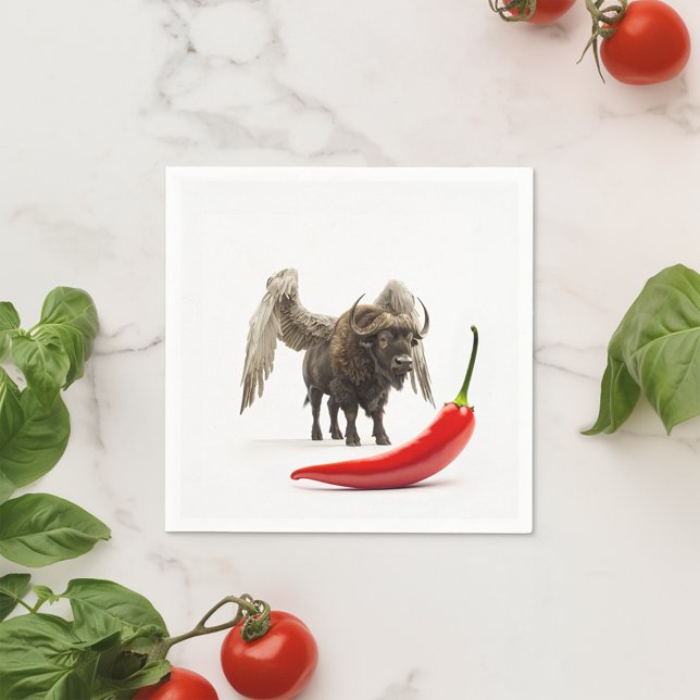 Buffalo Wings With Chilli Pepper Napkin (Creator Uploaded)