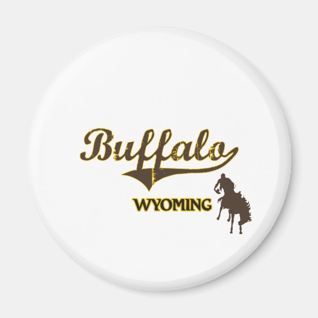 Buffalo Wyoming City Classic Magnet (Front)