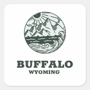 Buffalo - Wyoming Square Sticker