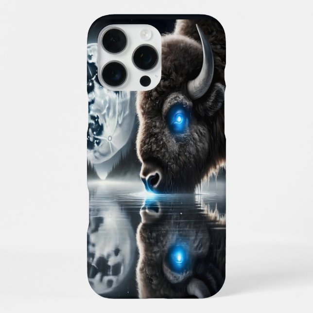 Buffaloes Beneath the Cosmic Canopy iPhone Case (Back)