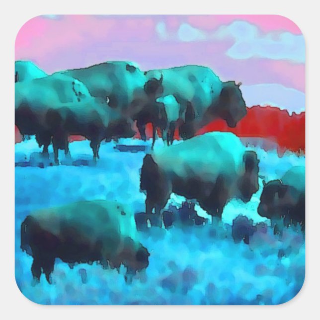 Buffaloes Square Sticker (Front)