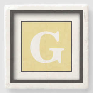 Buffed Leather Formal Monochromatic Stone Coaster