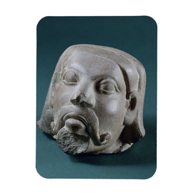 Buffed sandstone head of a foreigner, Sarnath, 3rd Magnet (Vertical)