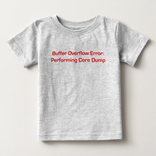 Buffer Overflow Red Baby T-Shirt (Front)