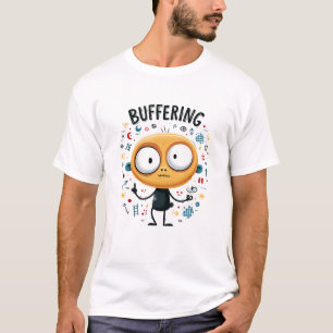 Buffering Funny Yellow Alien Character Gift T-Shirt