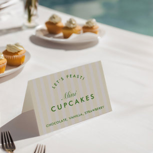 Buffet Card Vintage Yellow & Green Bachelorette 