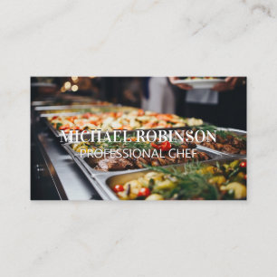 Buffet Food Bar   Restaurant Business Card