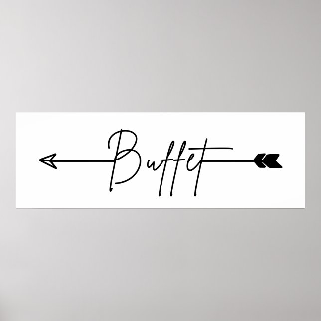 Buffet sign left direction Wedding sign (Front)