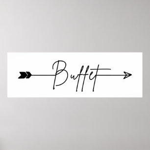 Buffet sign right direction Wedding sign
