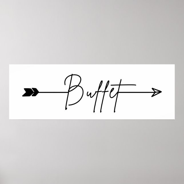 Buffet sign right direction Wedding sign (Front)