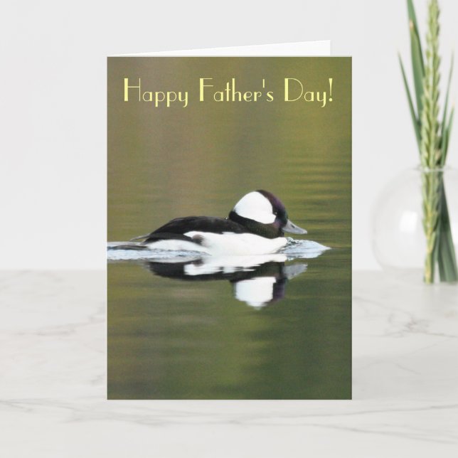 Bufflehead Duck Father's Day Card (Front)