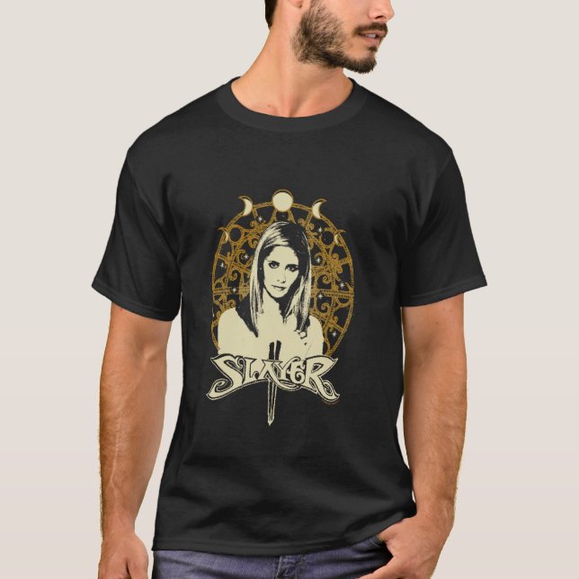 Buffy The Vampire Slayer Buffy Celestial Slayer Bi T-Shirt (Front)