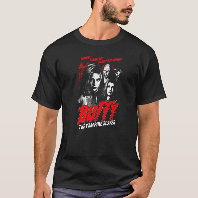 Buffy The Vampire Slayer Vintage Horror Poster T-Shirt (Front)