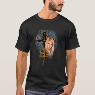 Buffy the Vampire Slayer Y2K Cross Pattern TV Show T-Shirt