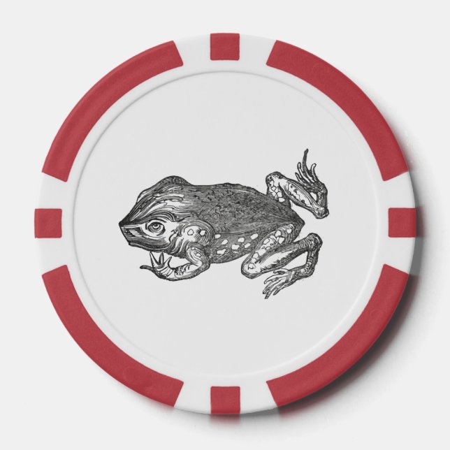 Bufo Rana aka Cane Toad Poker Chips (Front)