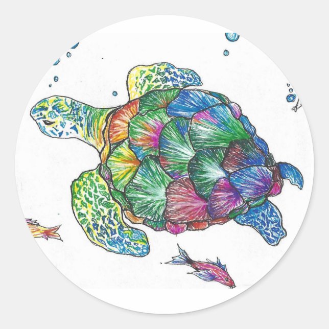 bug classic round sticker (Front)