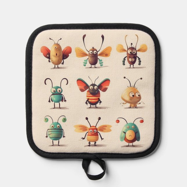 bug, creature pot holder, weird bugs pot holder (Front)