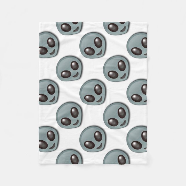 Bug Eyed Alien Fleece Blanket (Front)