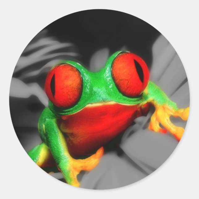 Bug-Eyed Frog Classic Round Sticker (Front)
