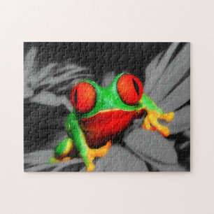 Bug-Eyed Frog Jigsaw Puzzle